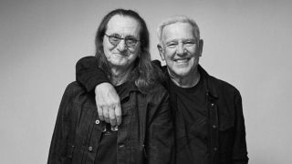 Geddy Lee and Alex Lifeson of Rush in 2025