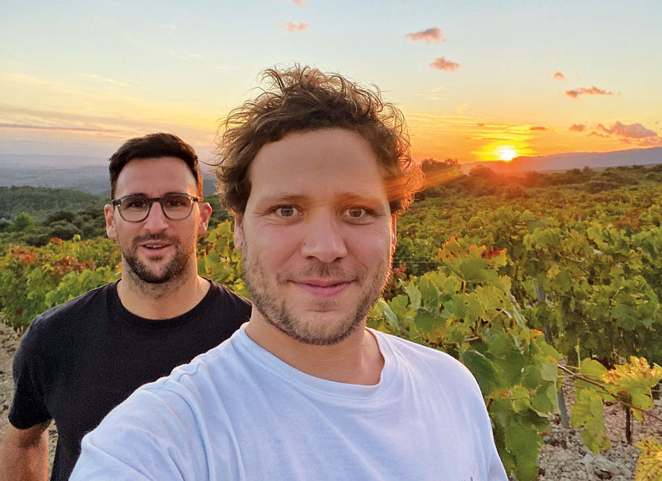 Anthony Aubert with old schoolfriend and now business partner Jean-Charles Mathieu, of Aubert &amp;amp; Mathieu