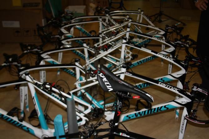 Astana's Specialized road frames for 2014
