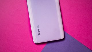 Redmi Note 14 Pro Plus back leather view with Redmi logo highlighted