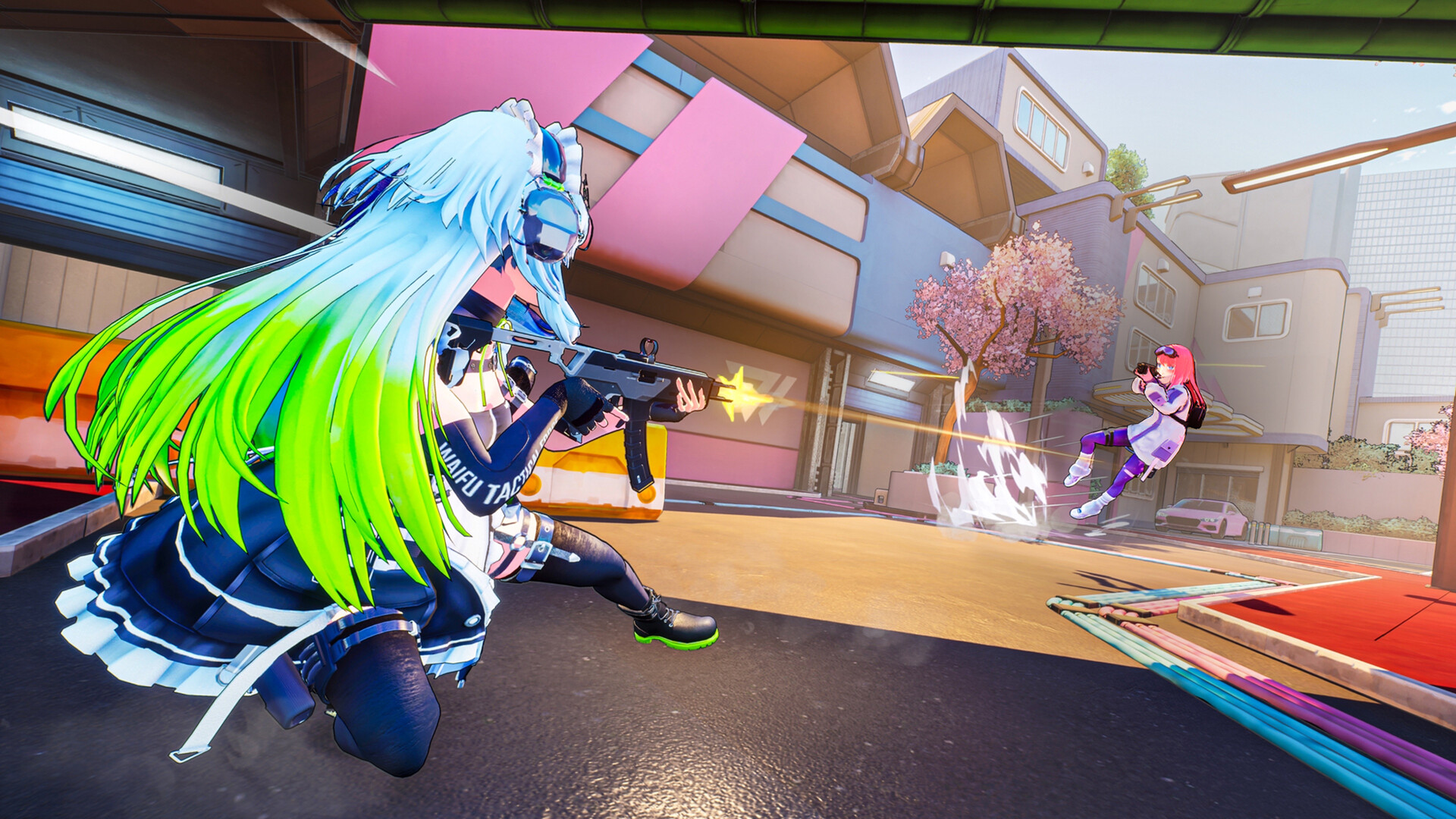 Promotional screenshot of WTF: Waifu Tactical Force