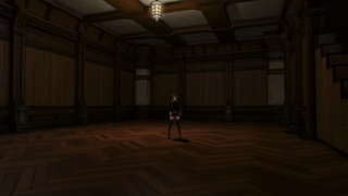 An empty basement in a small house in Final Fantasy 14