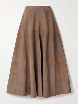 Varda Suede Midi Skirt