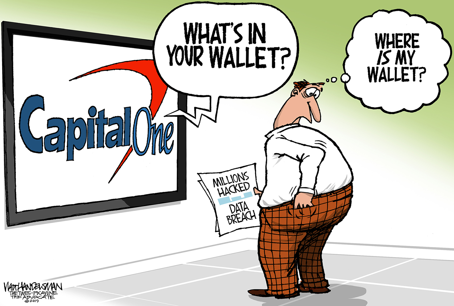 Political Cartoon Capitol One Data Breach Wallet | The Week