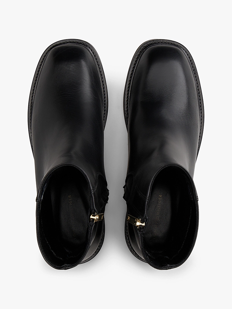 Tommy Hilfger, Square Toe Leather Ankle Boots