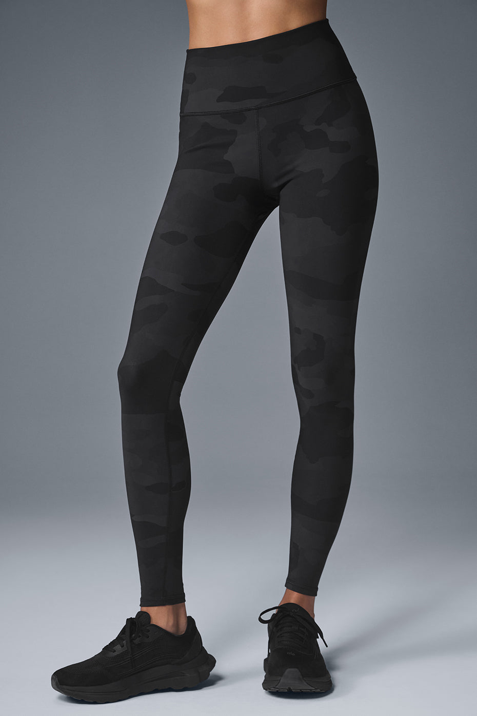 High-Waist Camo Vapor Leggings - Black Camouflage
