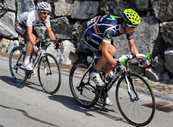 Movistar's Mauricio Soler in action