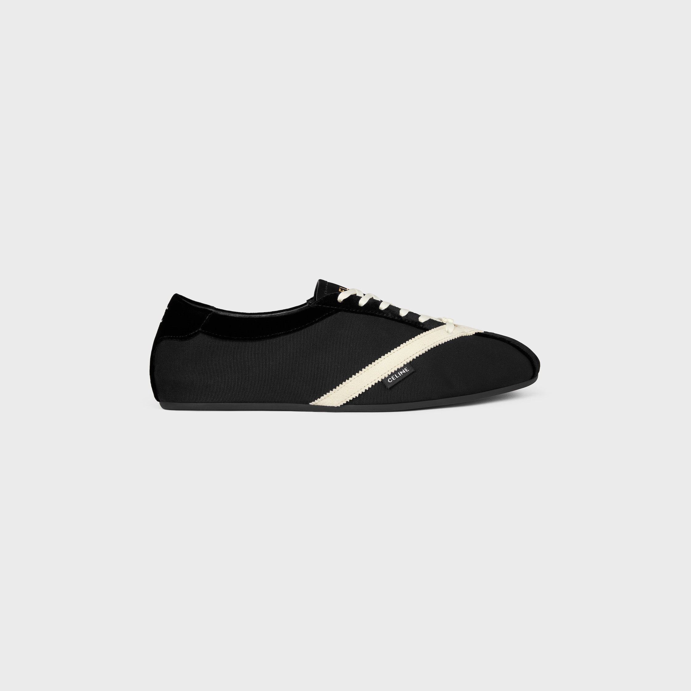 The Flat Sneaker in Gros Grain, Velvet, Suede Calfskin and Lambskin
