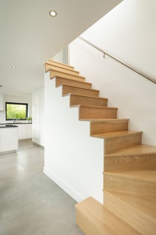 Mike designed and built the staircase himself.  