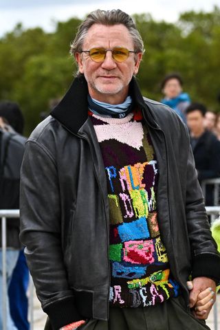 Daniel Craig attends the Loewe Paris Womenswear Spring-Summer 2025 show as part of Paris Fashion Week