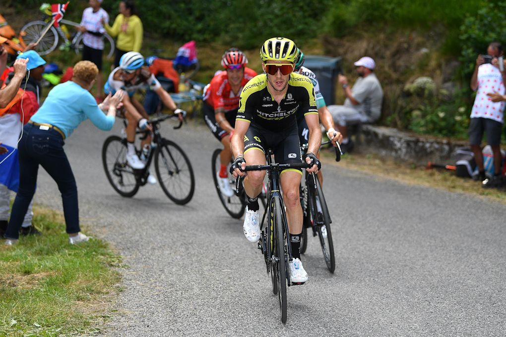 Simon Yates in the breakaway during stage 12 at the Tour de France