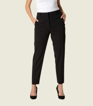 Image of black tapered trousers