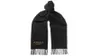 BURBERRY Logo-Embroidered Fringed Cashmere Scarf