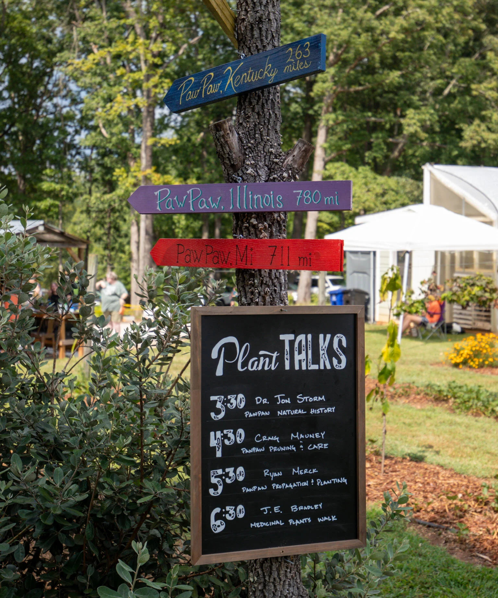 Signs at SC Pawpaw Festival