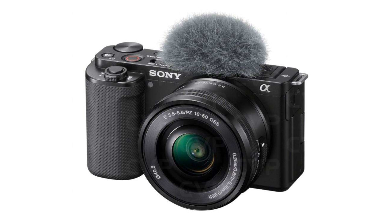 Sony ZV-E10 with wind shield best camera for vlogging