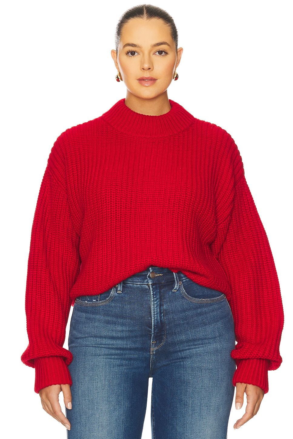 Chunky Knit Mock Neck Sweater