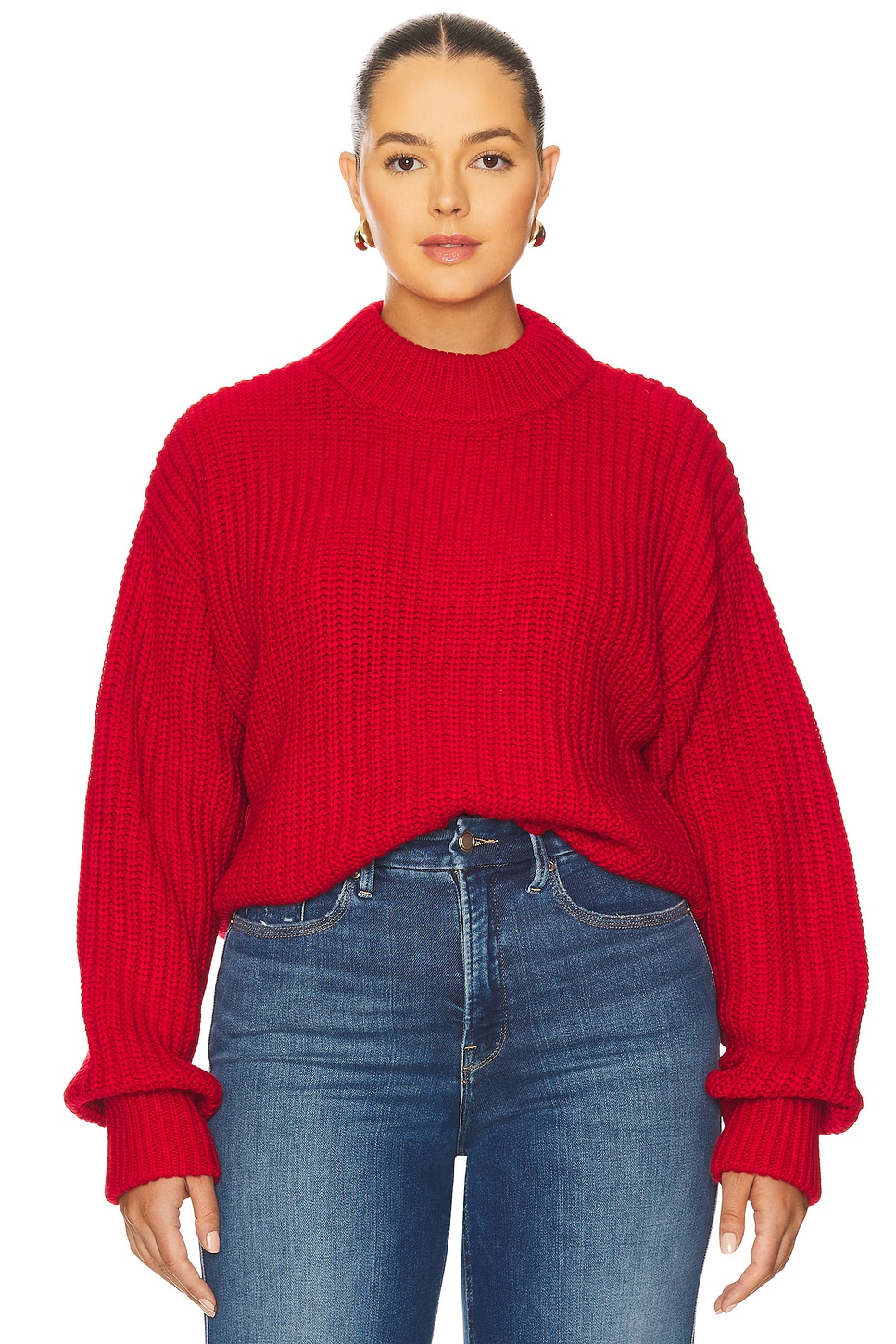 Chunky Knit Mock Neck Sweater