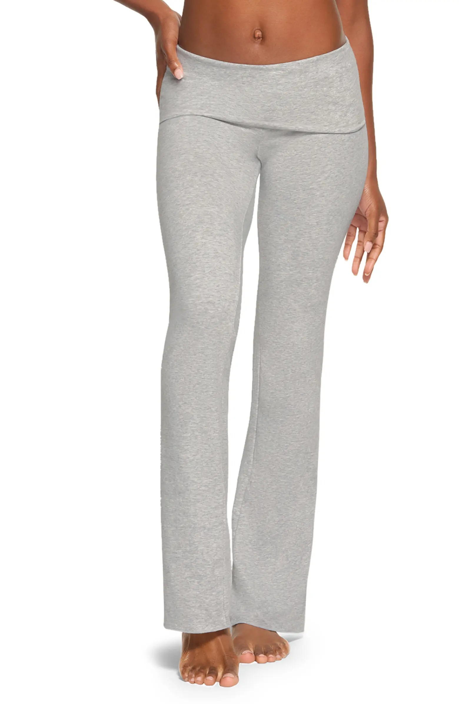 Stretch Cotton Jersey Foldover Pants