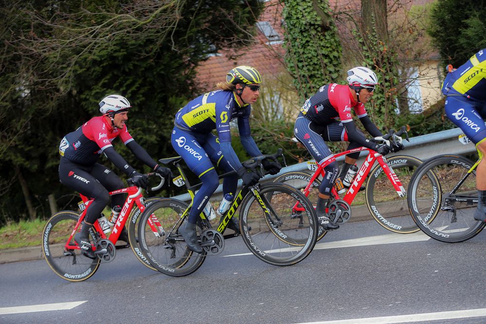 Jarlinson Pantano (Trek - Segafredo) and John Degenkolb (Trek - Segafredo)