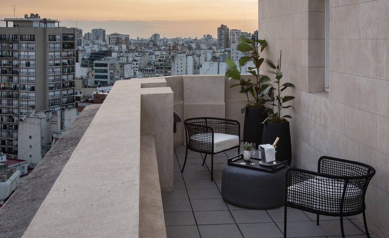 Balcony view of Buenos Aires skyline