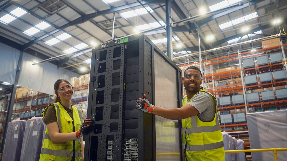 Amazon recycled racks data center