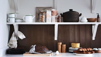 kitchen shelf with countertop