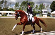 Chloe Vell riding Peanut at Hickstead