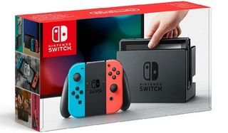 Nintendo switch in retail box