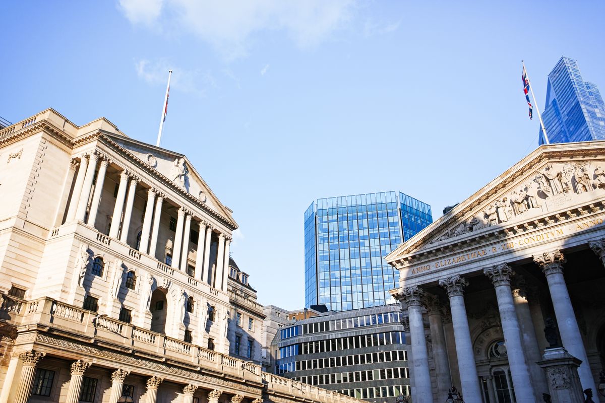 A daytime view of The City of London - financial district