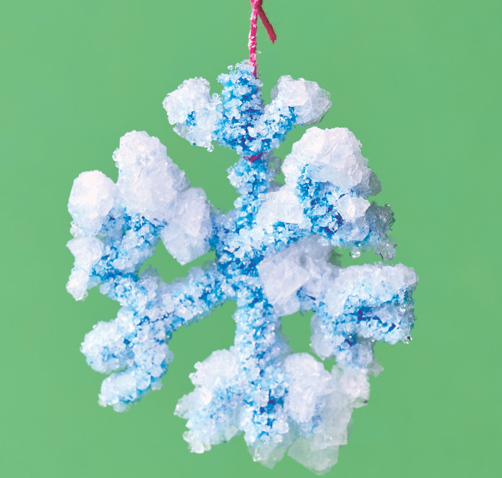Snowflake crystals made out of salt