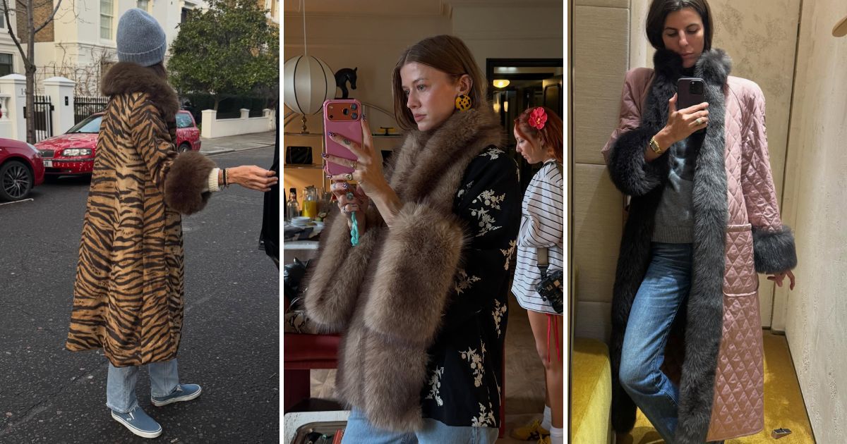 Vintage-Inspired Faux-Fur Trim Coats Are Trending and the Best-Dressed Women Are Already Wearing Them