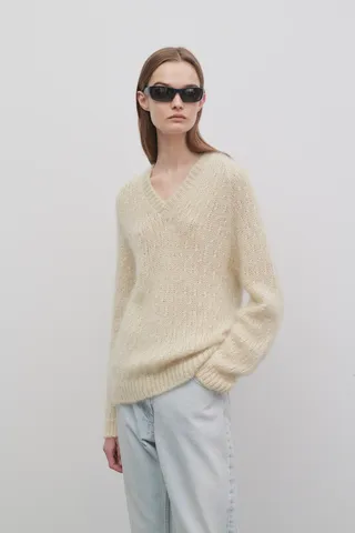 Finley-Pullover aus Mohair und Seide