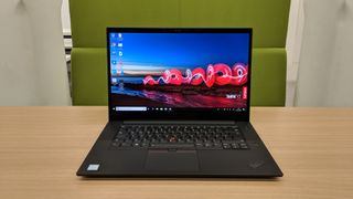 Lenovo ThinkPad X1 Extreme open on a table
