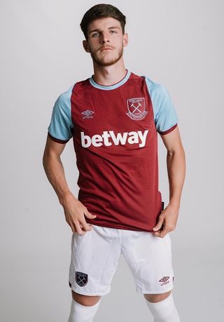Declan Rice West Ham 2020/21 home shirt