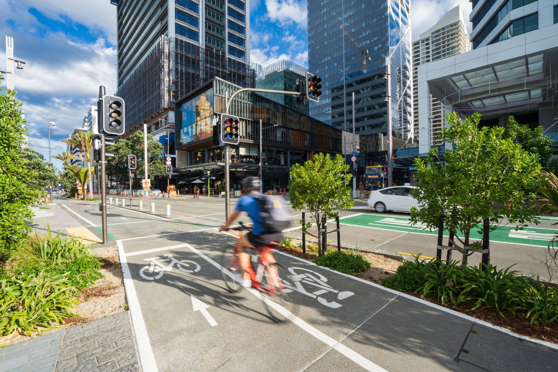 A bike using a cycle lane