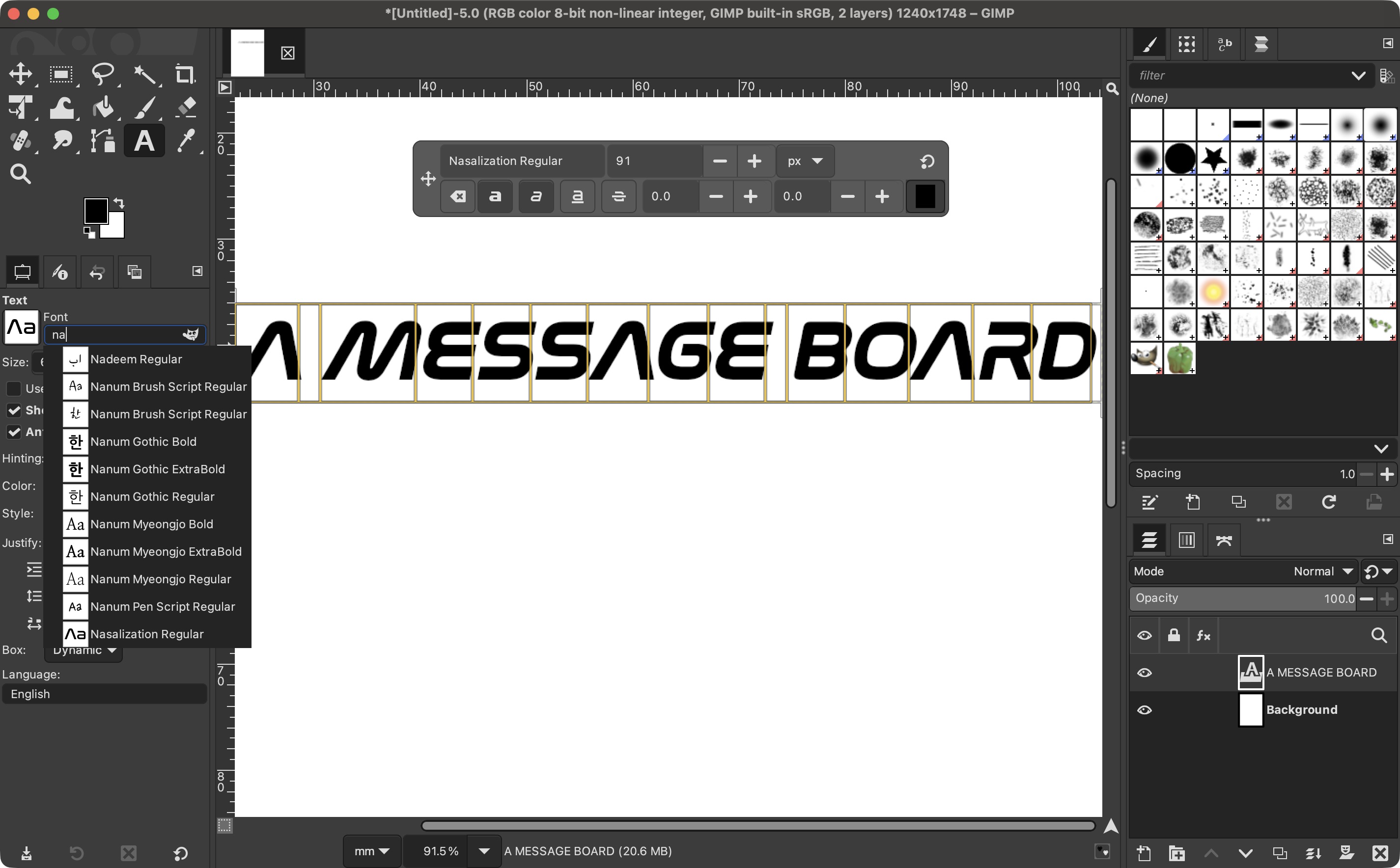 Using GIMP during our review process