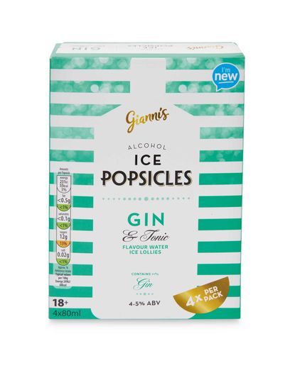 Aldi Gin and tonic Popsicle
