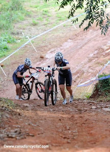 Many riders will likely walk the first steep climb