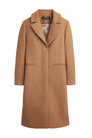 J.Crew Collection Savoy Faux Fur-Trim Topcoat in Italian Wool-Blend Melton (Was $398) 