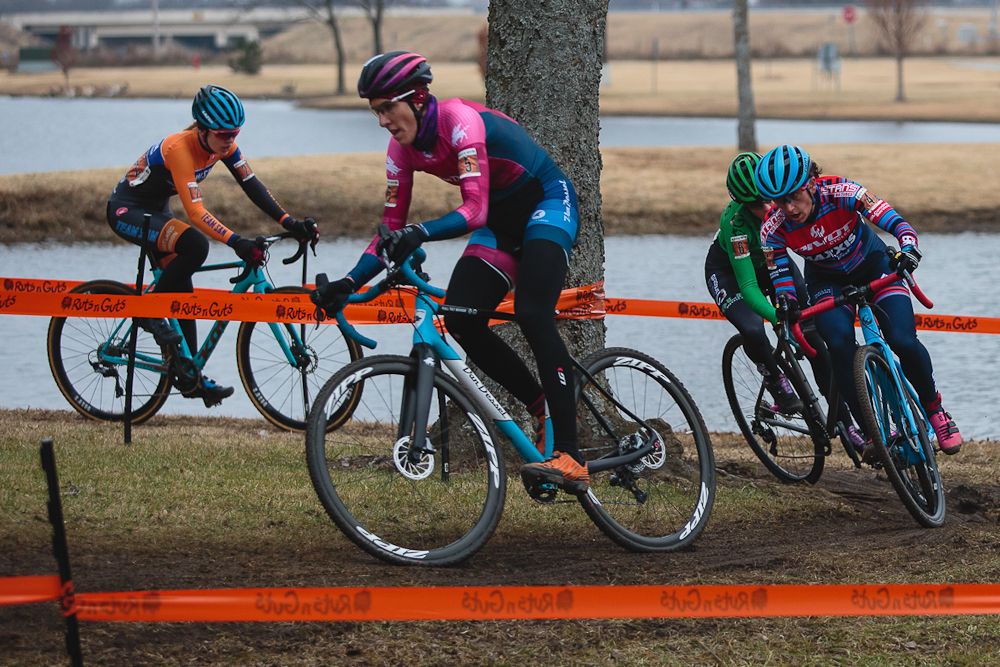Sunny Gilbert in the lead at Ruts 'n' Guts