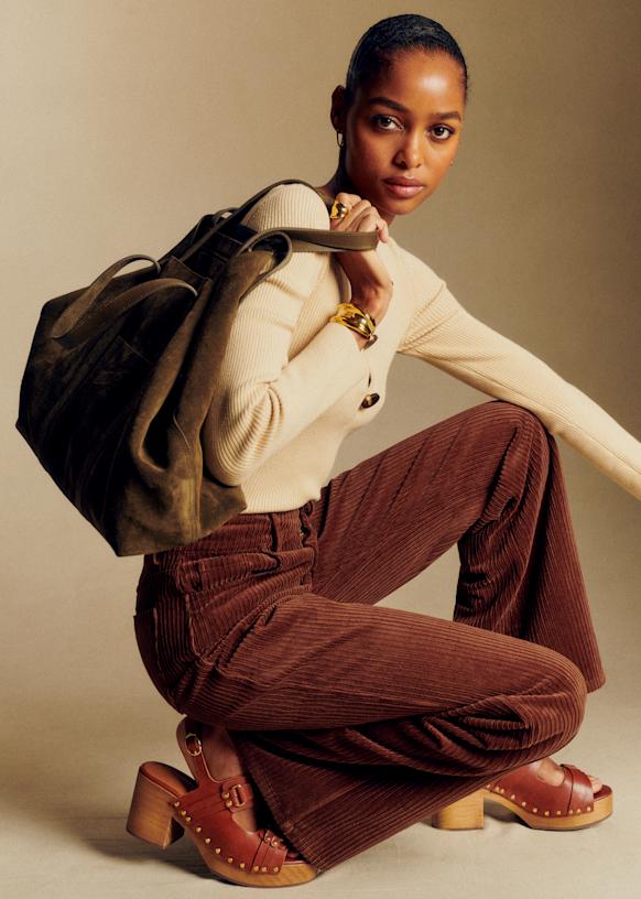 New 70's Trousers - Dark Brown - Organic Cotton - Organic Textile - Sézane