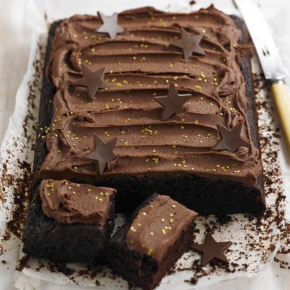Chocolate tray bake birthday cake recipe-Chocolate recipes-recipe ideas-new recipes-woman and home