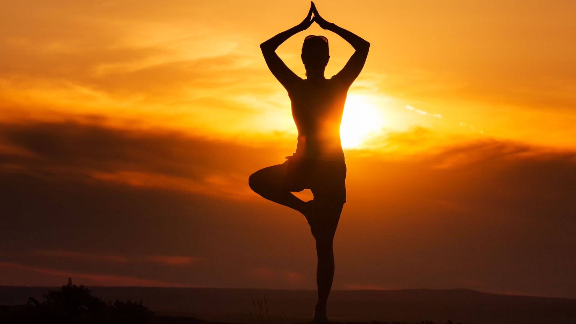 woman doing yoga