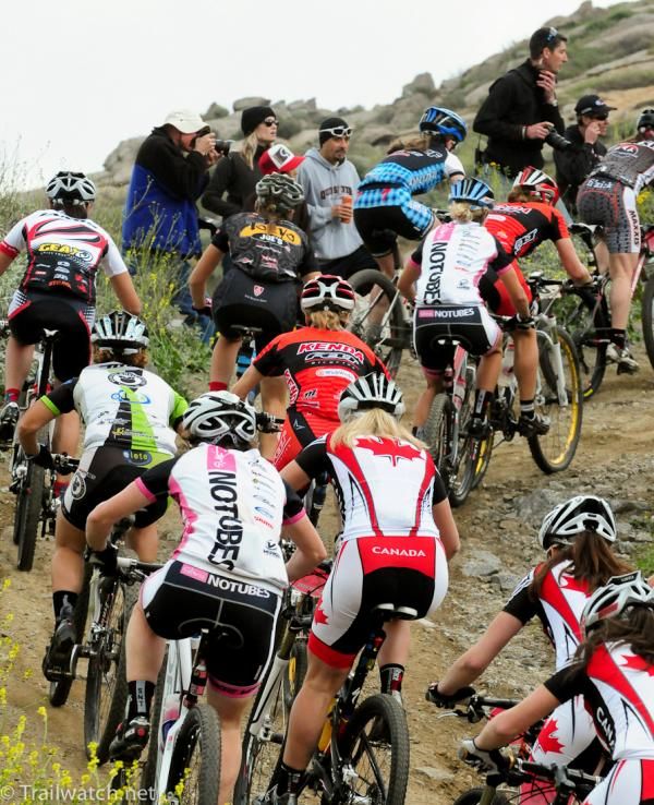 The elite women start the first of the climbs