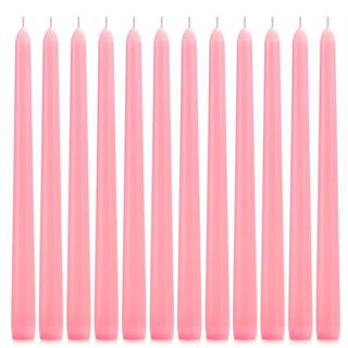 12 Pack Pink Taper Candles - Taper Candles 10 Inch Dripless, Smokeless & Unscented - 8 Hours Long Burning - Tall Candlesticks - Ideal for Weddings, Dinner Parties, Home Decor, Birthday Party