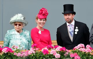 Queen Elizabeth II, Autumn Phillips and Peter Phillips attend day 5 of Royal Ascot