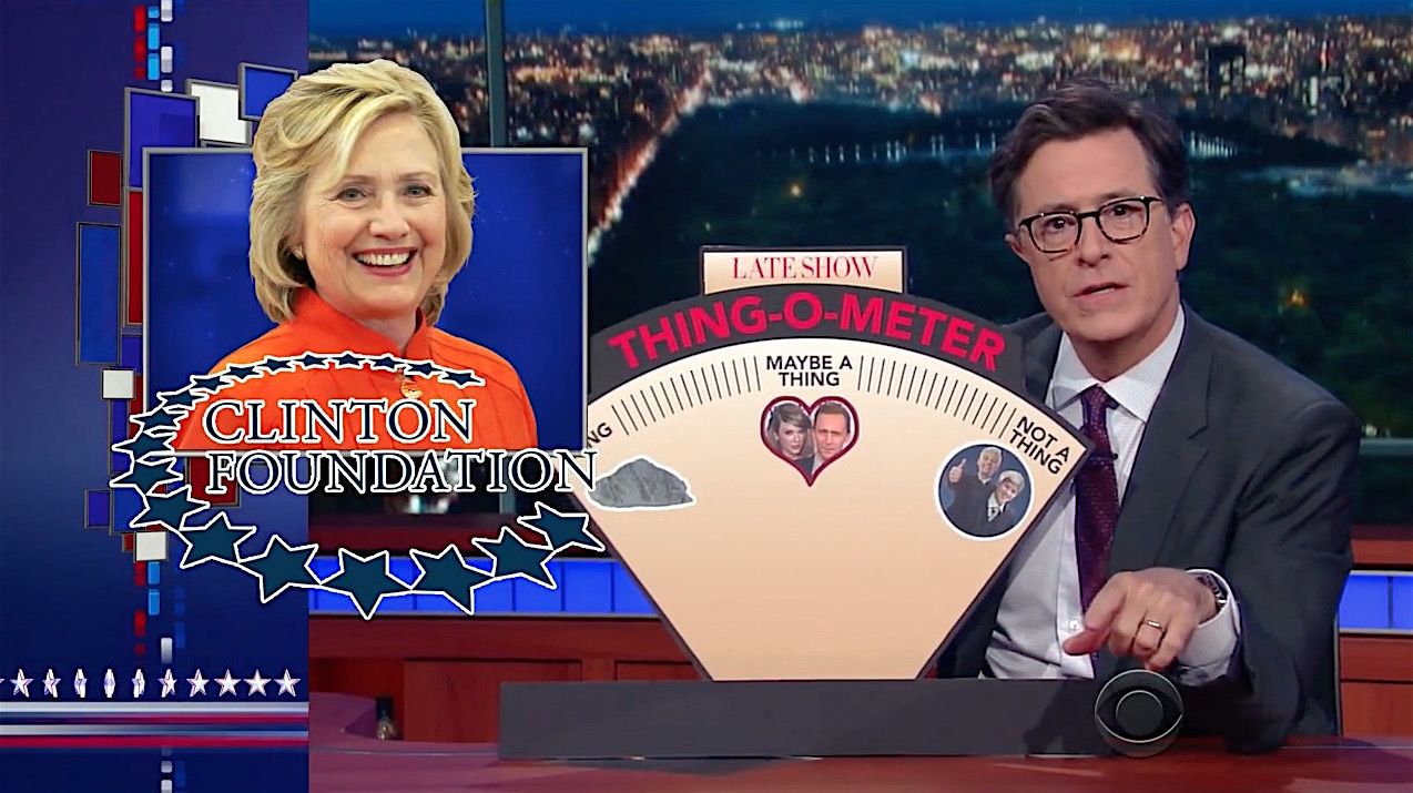 Stephen Colbert examines which Clinton email is really a thing