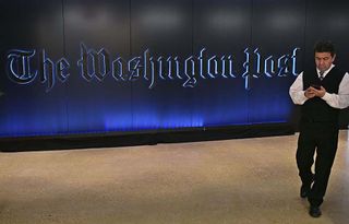 Sign in Washington Post building