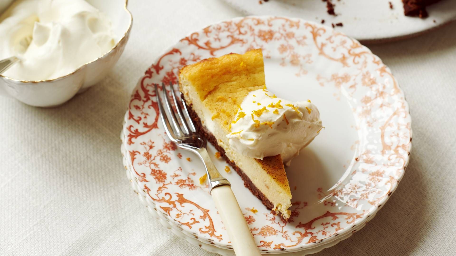 Baked orange ricotta cheesecake recipe