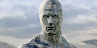 Doug Jones and Laurence Fishburne in Fantastic Four: Rise of the Silver Surfer